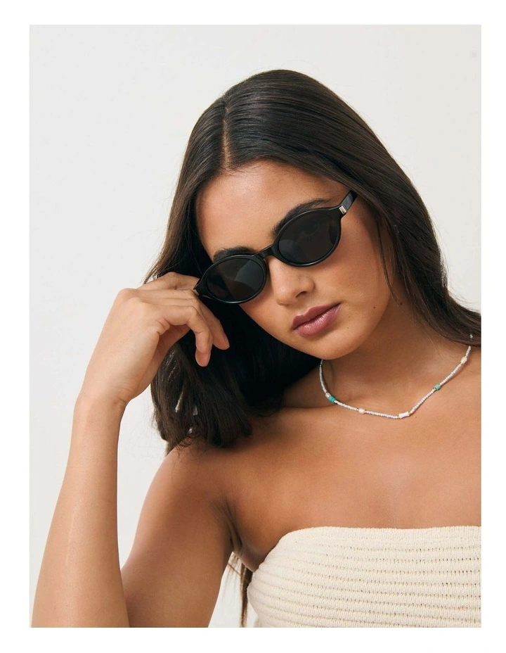 Lexi Oval Sunglasses - Black image 2