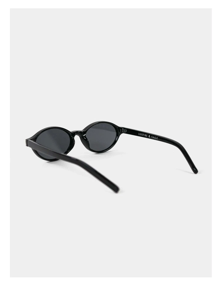 Lexi Oval Sunglasses - Black image 6