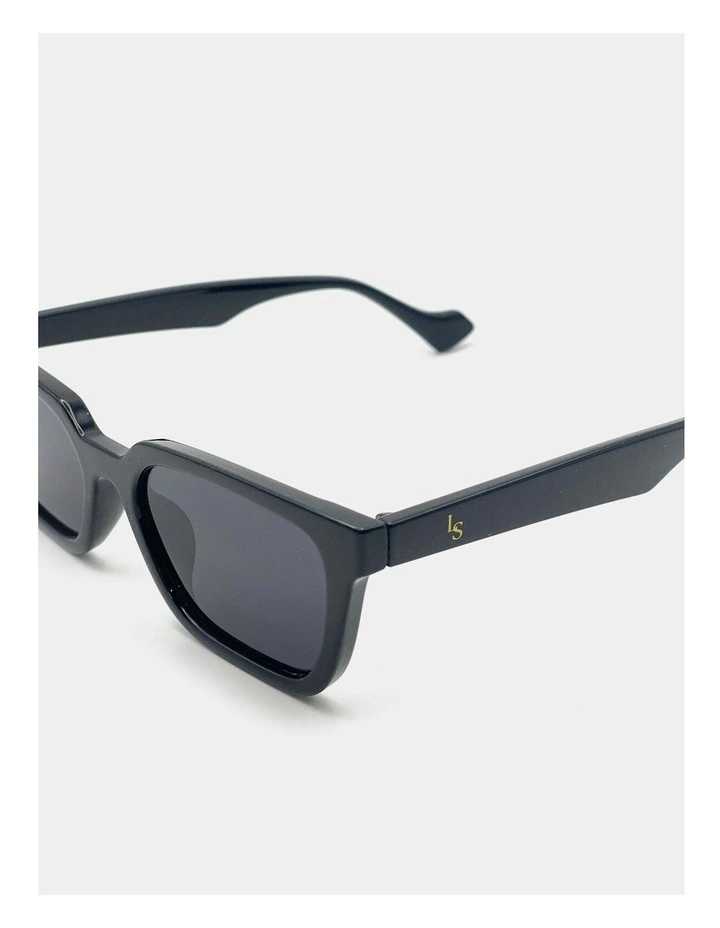 Kitty Rectangular Sunglasses - Black image 3