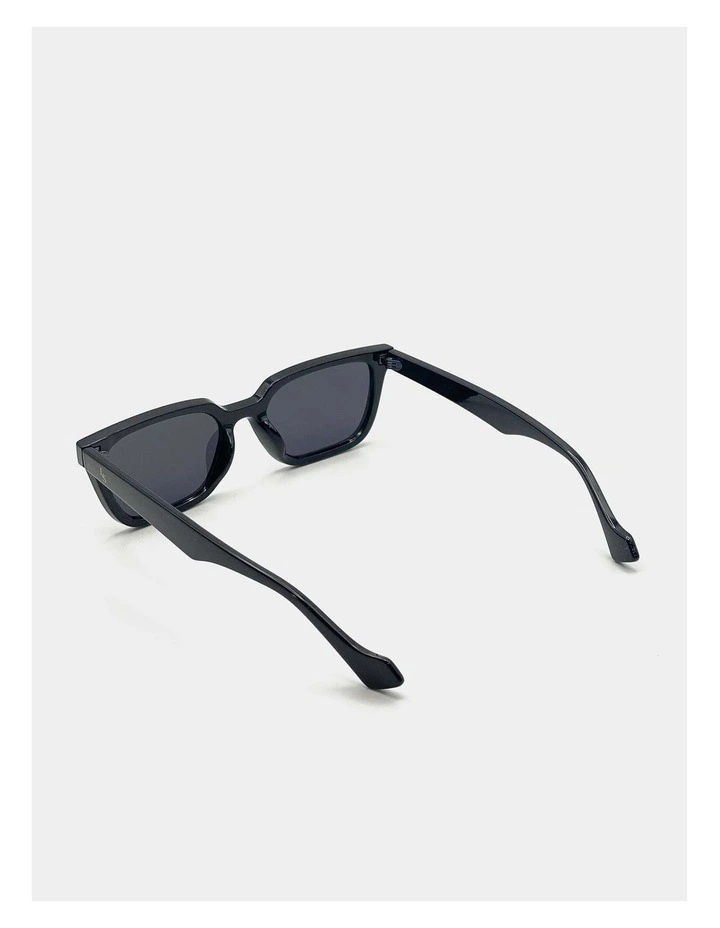 Kitty Rectangular Sunglasses - Black image 5