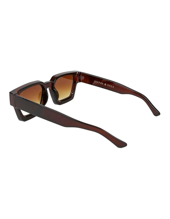 Jury Rectangular Sunglasses - Brown image 3