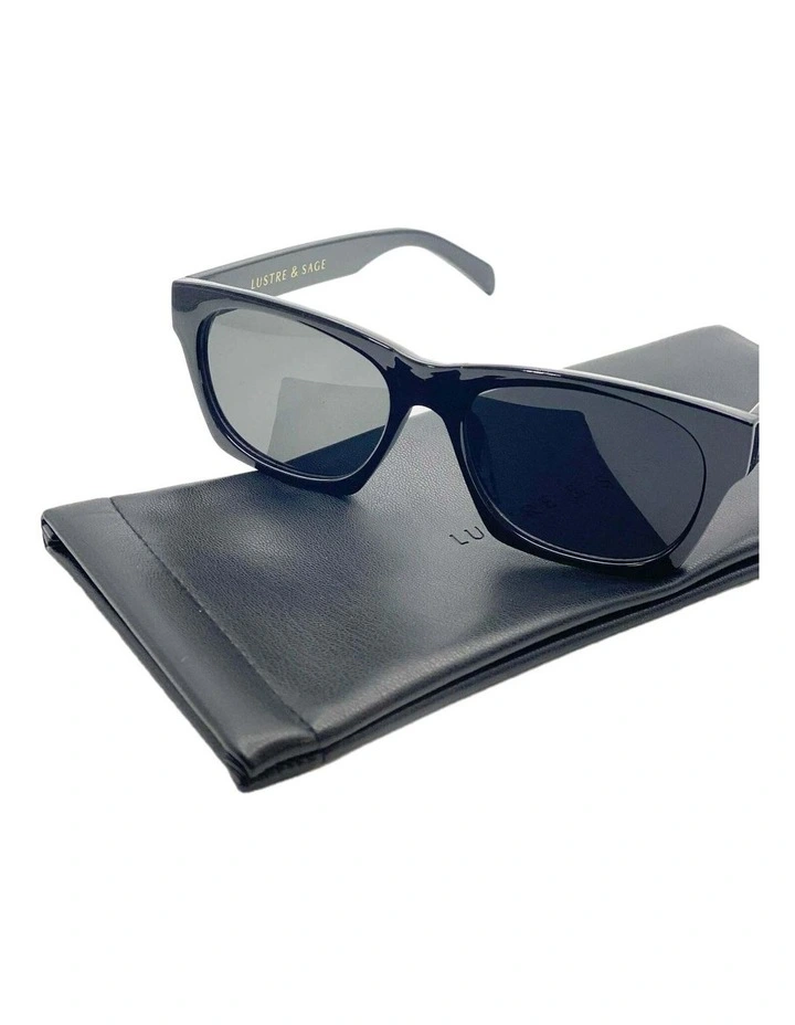 Ria Basic Square Sunglasses - Black image 3