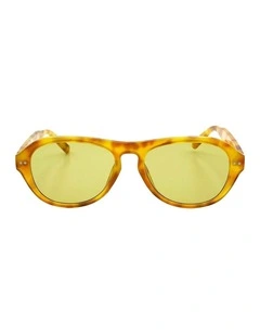 Blanc Round Frame Sunglasses - Vintage Tort