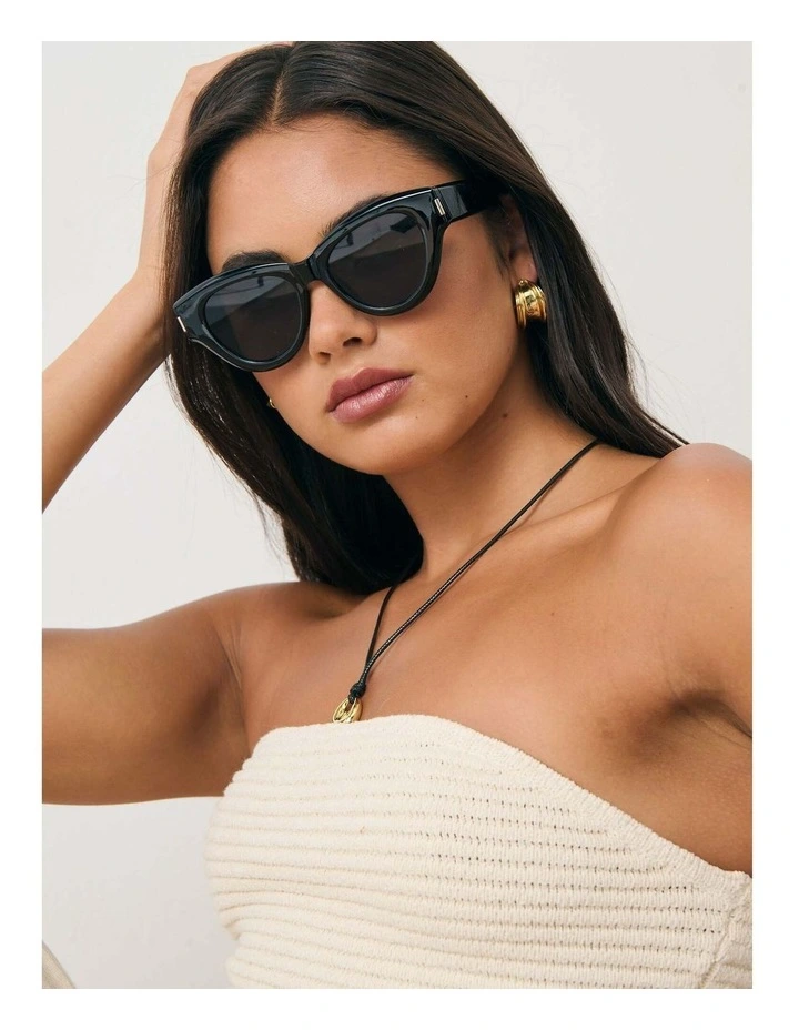 Mielli Cat Eye Sunglasses - Black image 2