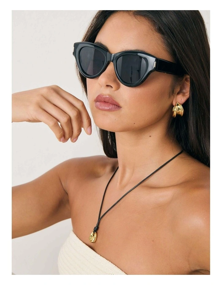 Mielli Cat Eye Sunglasses - Black image 4