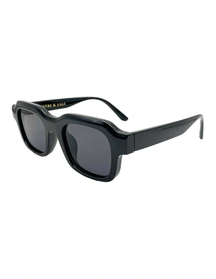 Goutte Angular Sunglasses - Black image 5