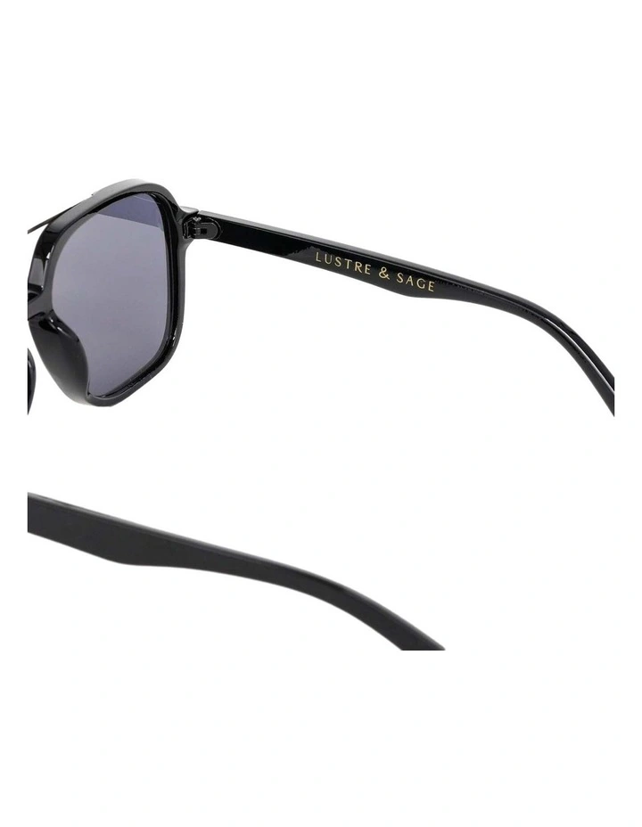 Giselle Aviator Sunglasses - Black image 5