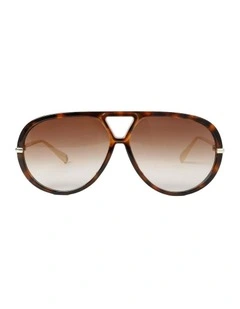 Jacqueline Aviator Sunglasses - Brown