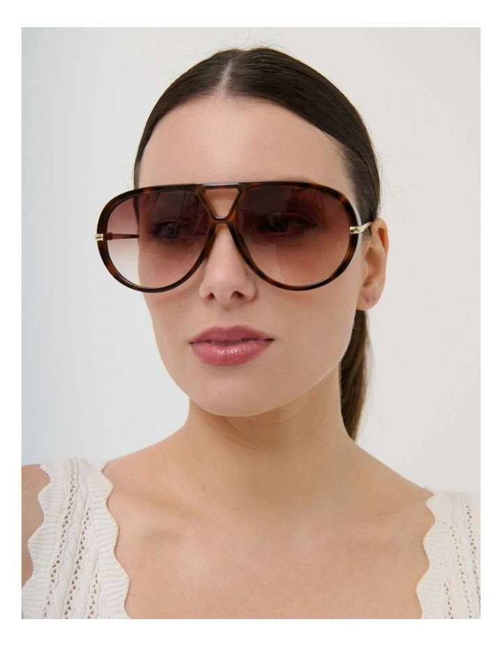 Jacqueline Aviator Sunglasses - Brown image 2