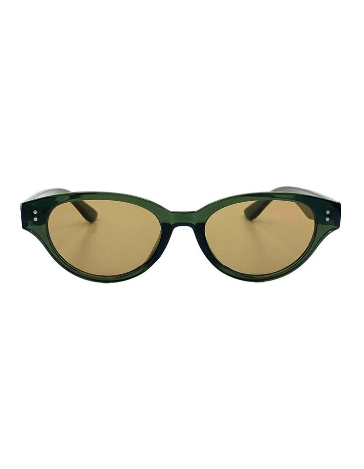 Megan Oval Frame Sunglasses - Green image 1