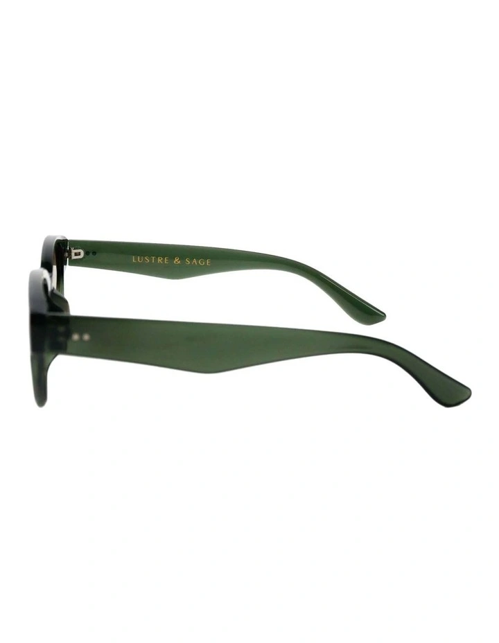 Megan Oval Frame Sunglasses - Green image 3