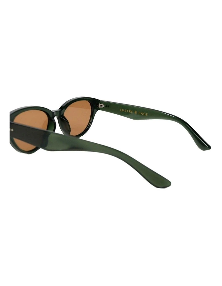 Megan Oval Frame Sunglasses - Green image 5
