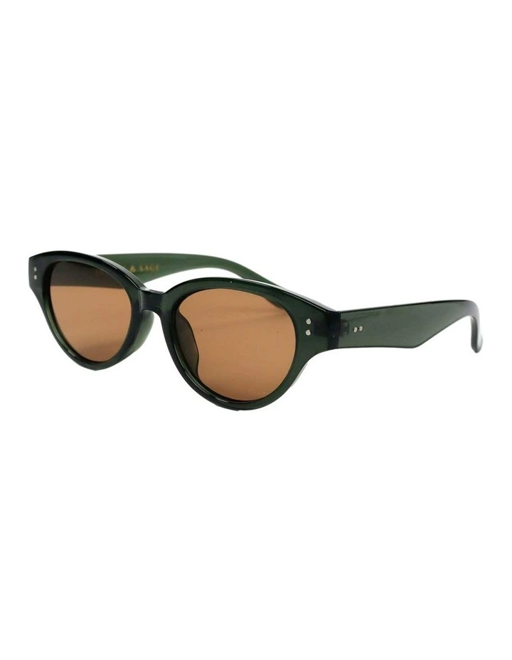 Megan Oval Frame Sunglasses - Green image 7