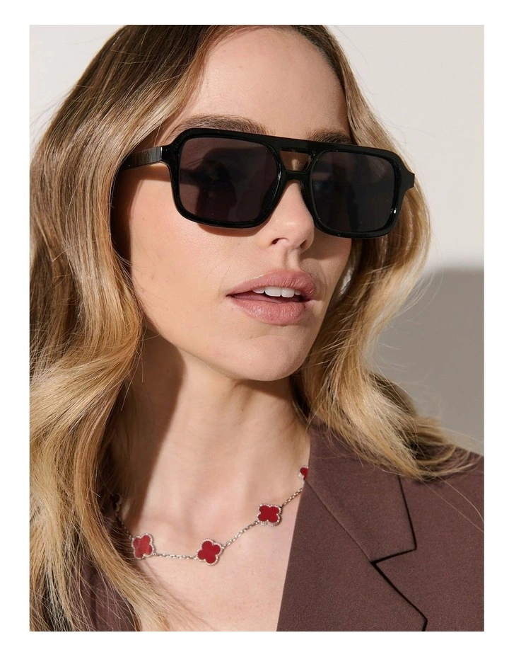 Paris Aviator Sunglasses - Black image 4