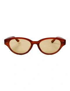 Megan Oval Frame Sunglasses - Tort