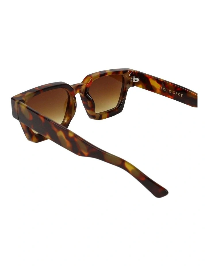 Jury Rectangular Sunglasses - Dark Tortoise Shell image 3