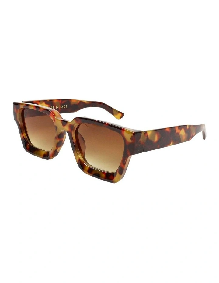 Jury Rectangular Sunglasses - Dark Tortoise Shell image 5