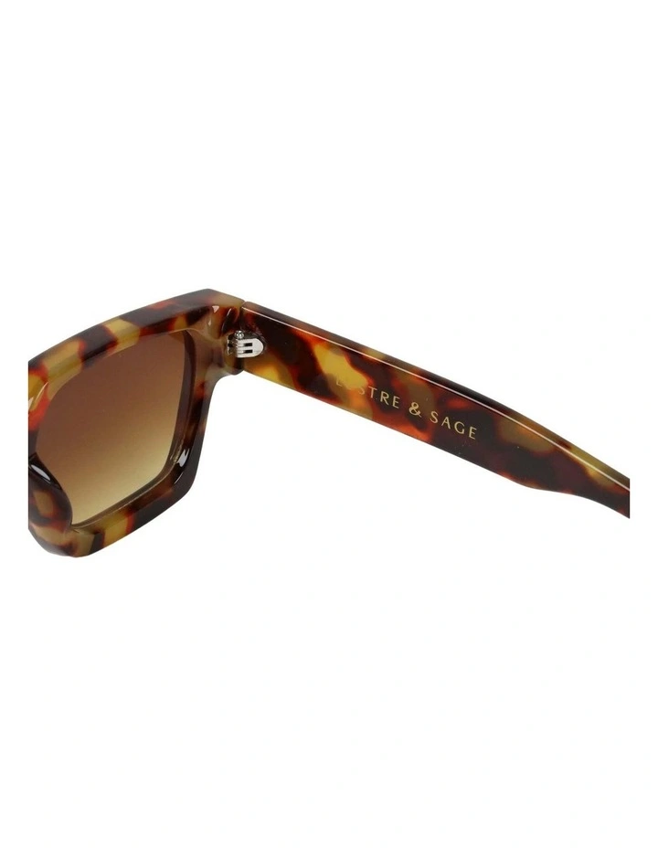 Jury Rectangular Sunglasses - Dark Tortoise Shell image 6