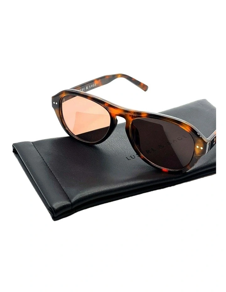 Blanc Round Frame Sunglasses - Dark Tort image 5