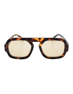 Retro Aviator Sunglasses - Dark Tort