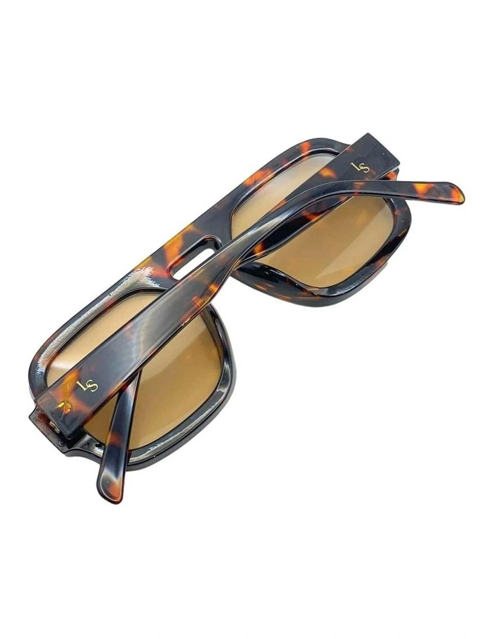 Retro Aviator Sunglasses - Dark Tort image 6