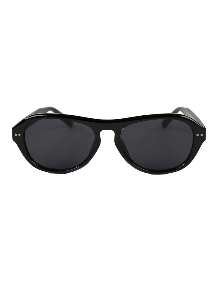 Blanc Round Frame Sunglasses - Black image 1