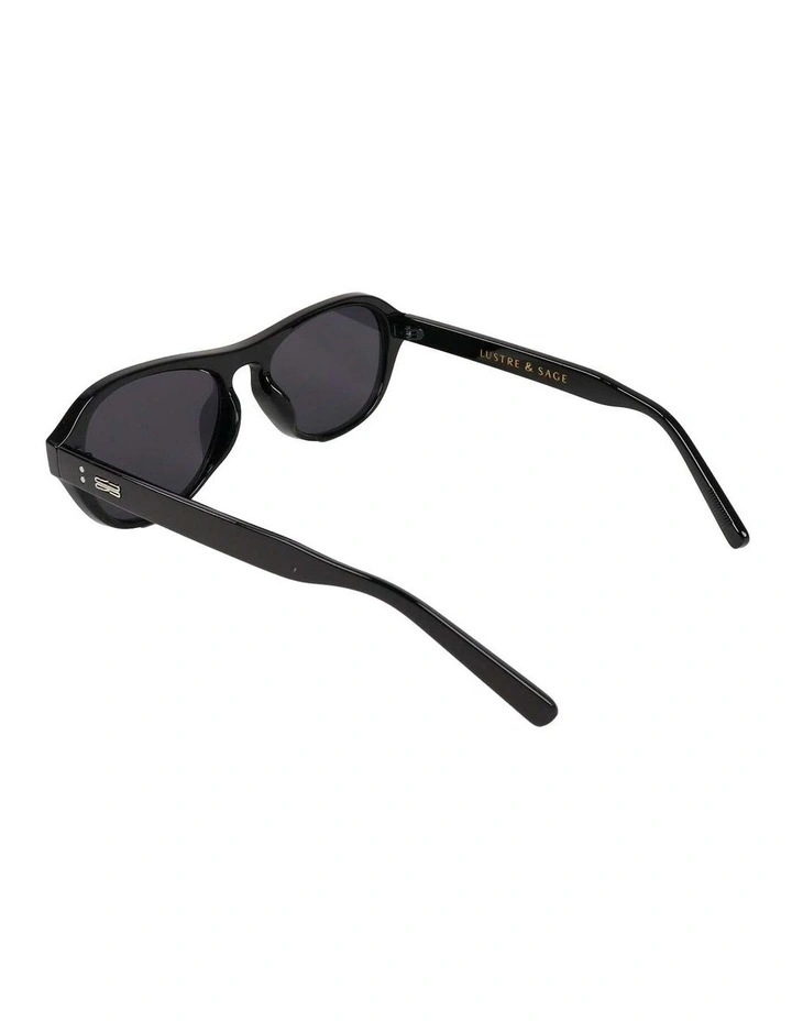 Blanc Round Frame Sunglasses - Black image 3