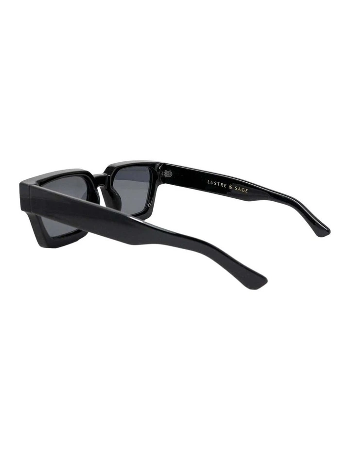 Jury Rectangular Sunglasses - Black image 5