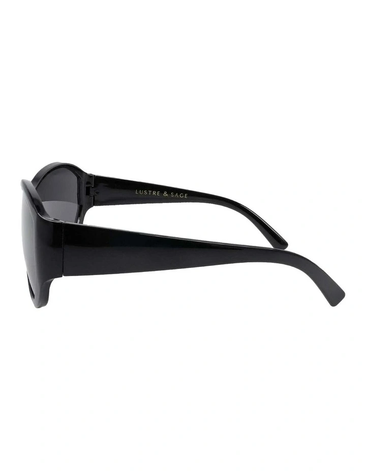 Billie Oversized Sunglasses - Black image 3