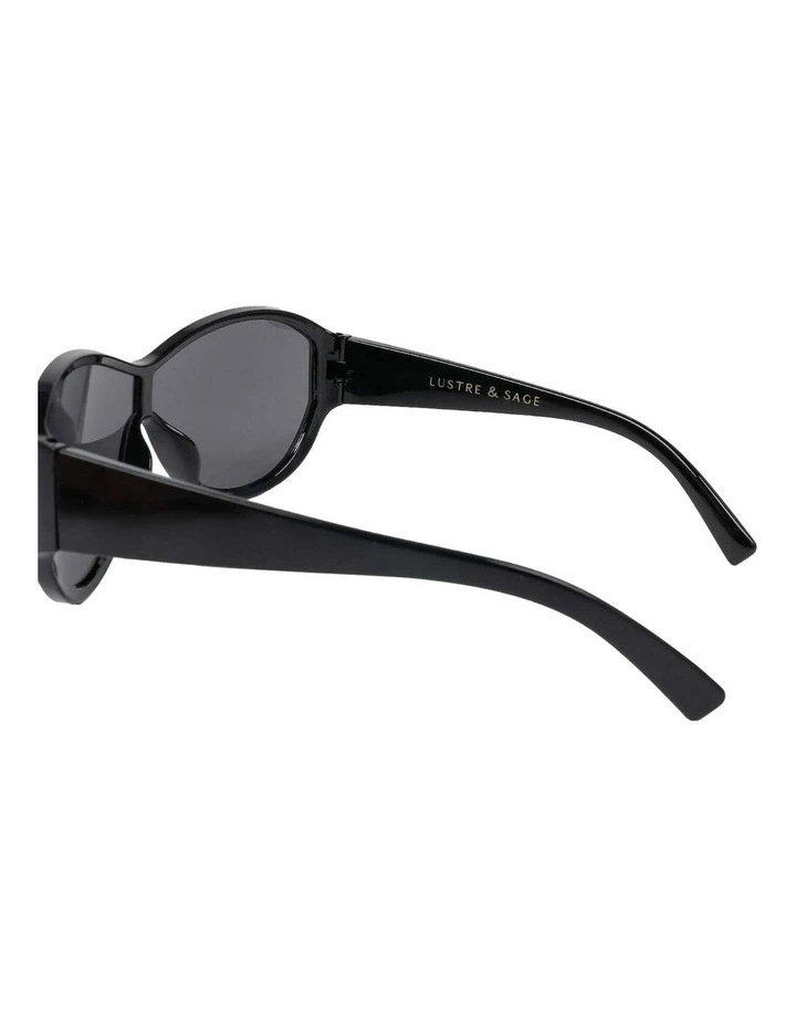 Billie Oversized Sunglasses - Black image 5