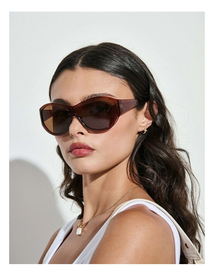 Billie Oversized Sunglasses - Brown image 2
