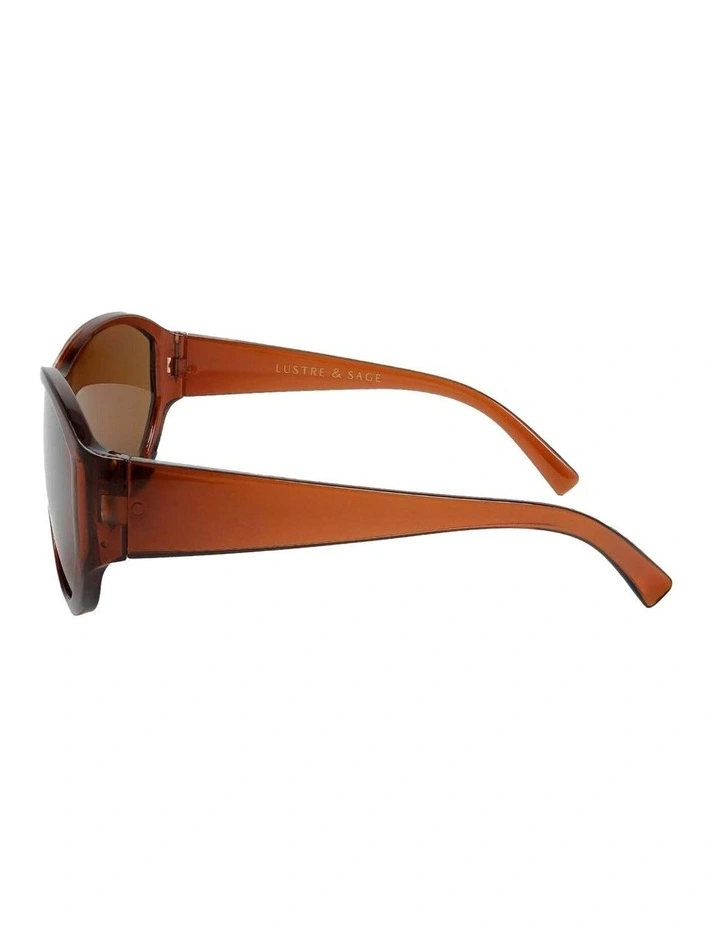 Billie Oversized Sunglasses - Brown image 3
