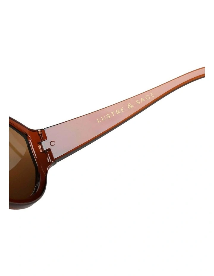 Billie Oversized Sunglasses - Brown image 5