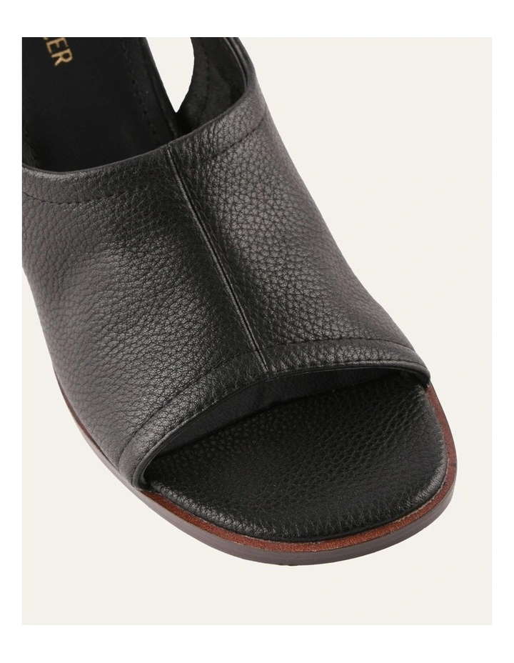 Valarie High Heel Sandals in Black Leather image 4