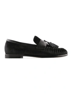 Myra Loafers in Black Leather