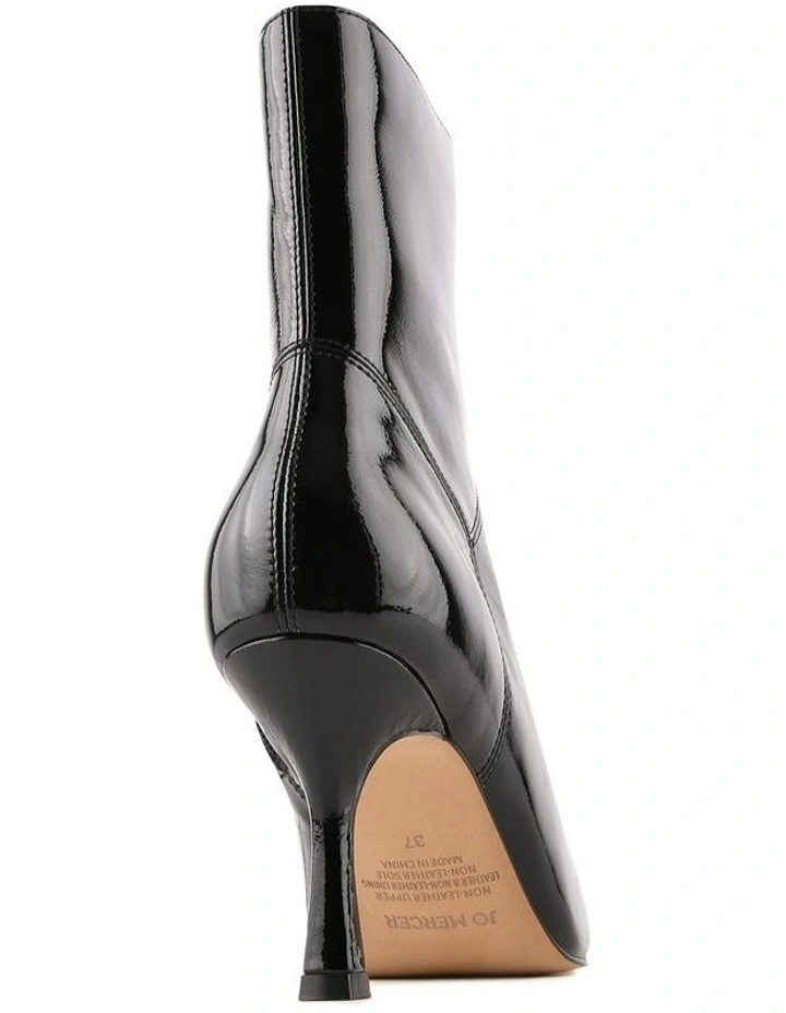 Amari High Ankle Boots in Black Crinkle Patent image 4