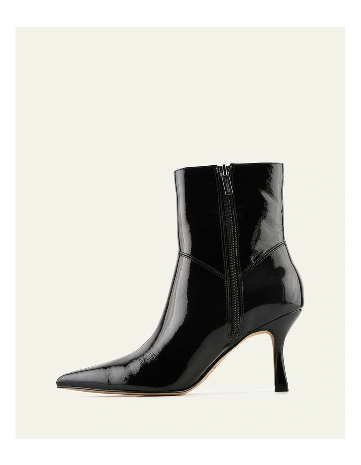 Amari High Ankle Boots in Black Crinkle Patent image 6