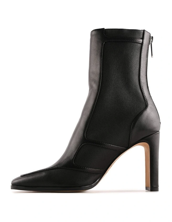 Jaimee High Ankle Boots in Black Leather image 4