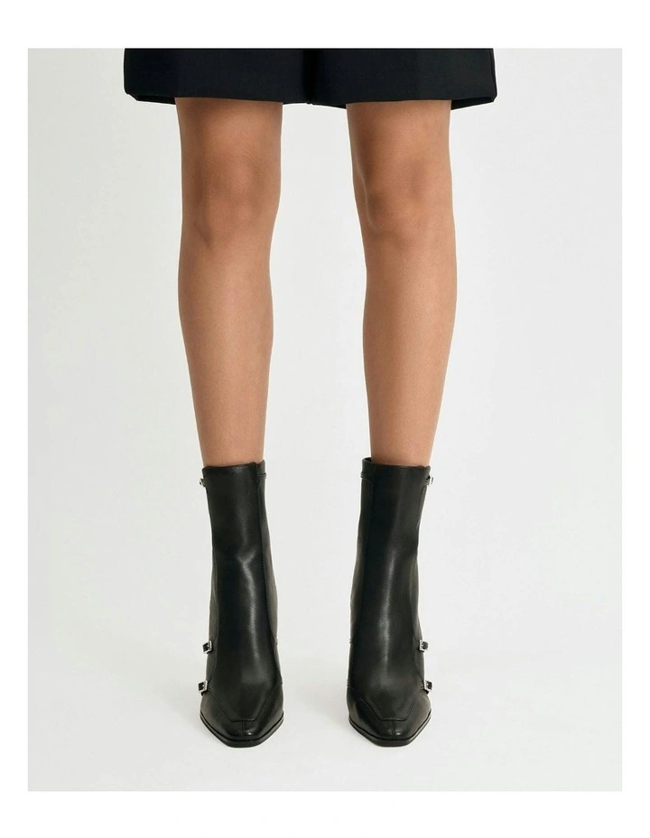 Jaimee High Ankle Boots in Black Leather image 6
