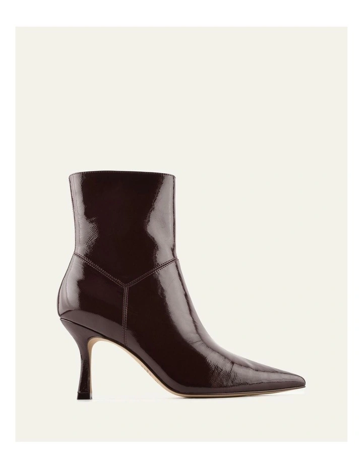 Amari High Ankle Boots in Merlot Crinkle Patent image 1