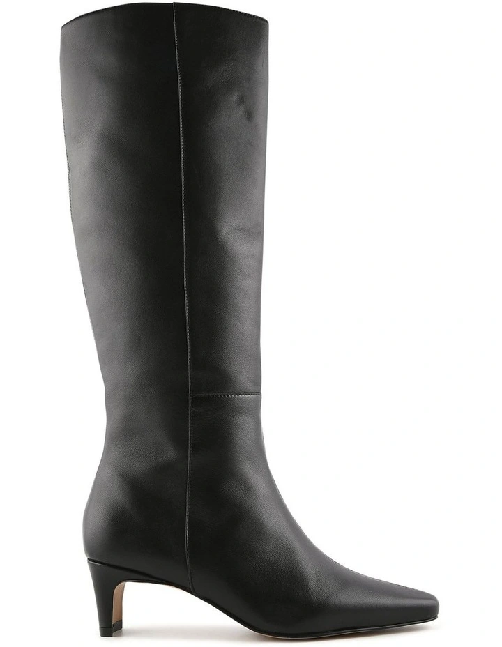 Sophie Knee Boots in Black Leather image 1