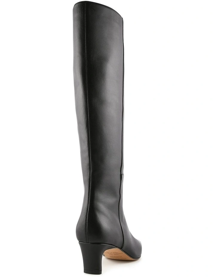 Sophie Knee Boots in Black Leather image 4