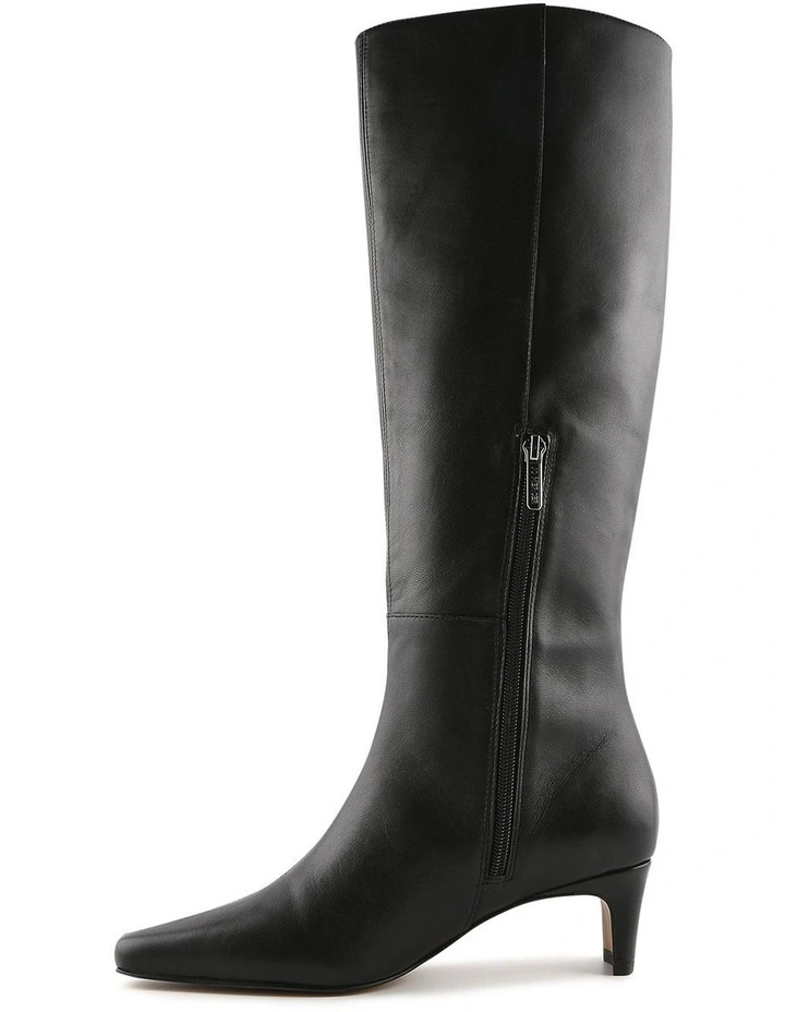 Sophie Knee Boots in Black Leather image 5