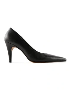 Dash High Heels in Black Leather