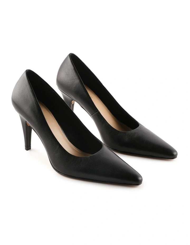 Dash High Heels in Black Leather image 2