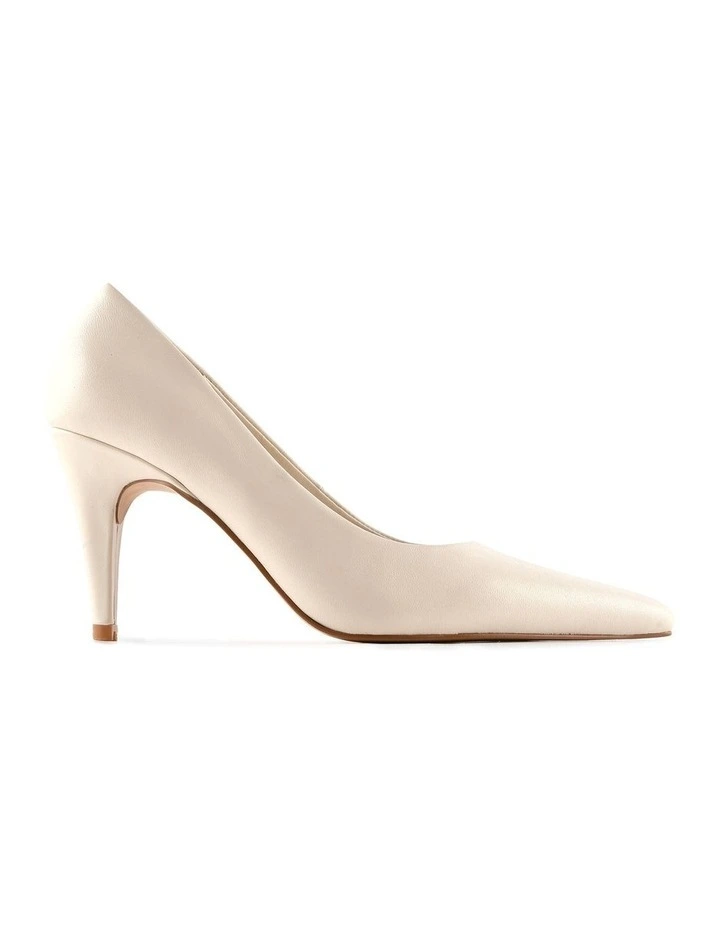 Dash High Heels in Off White Leather image 1