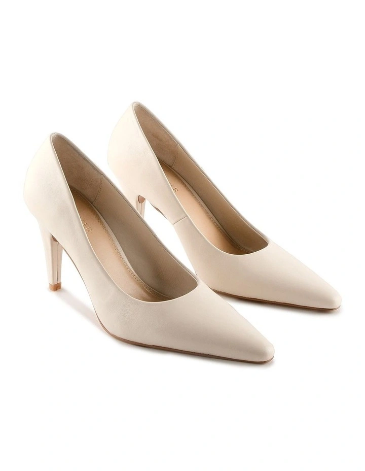 Dash High Heels in Off White Leather image 2