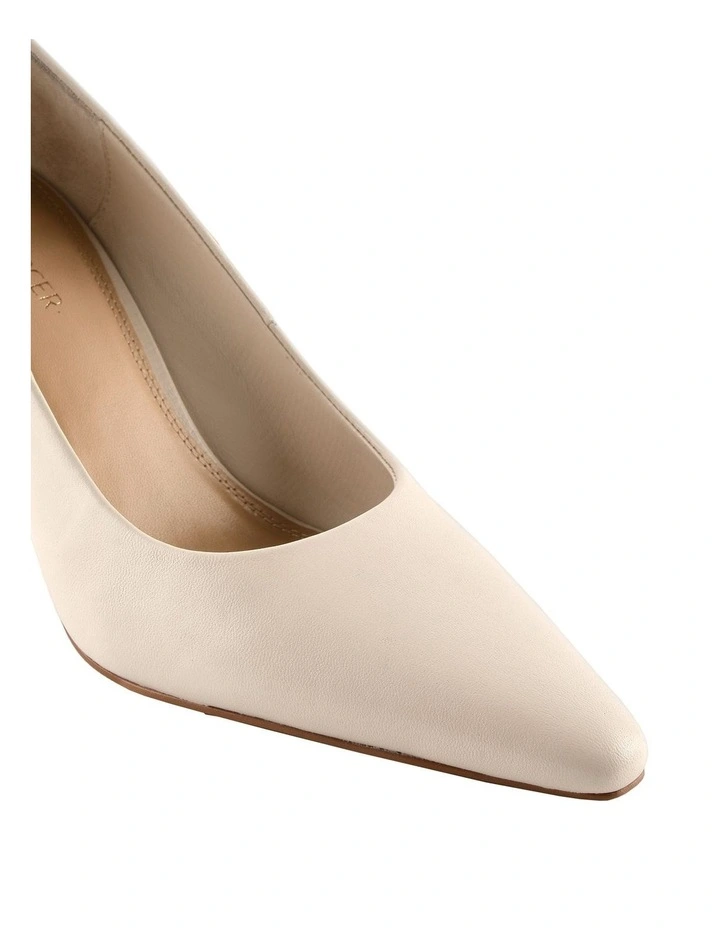Dash High Heels in Off White Leather image 3