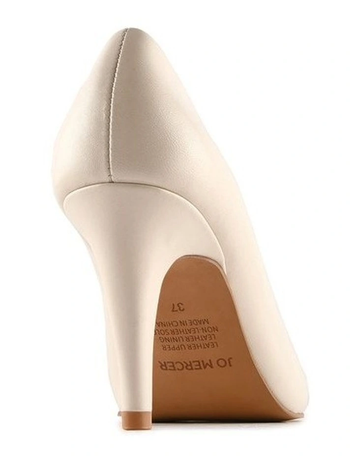 Dash High Heels in Off White Leather image 4