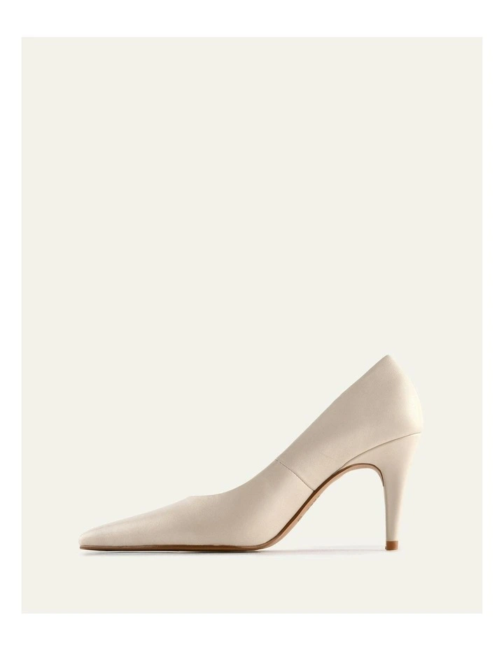 Dash High Heels in Off White Leather image 6